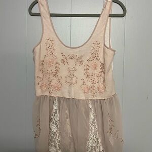 Kimchi Blue Blush and Cream Embellished Dress